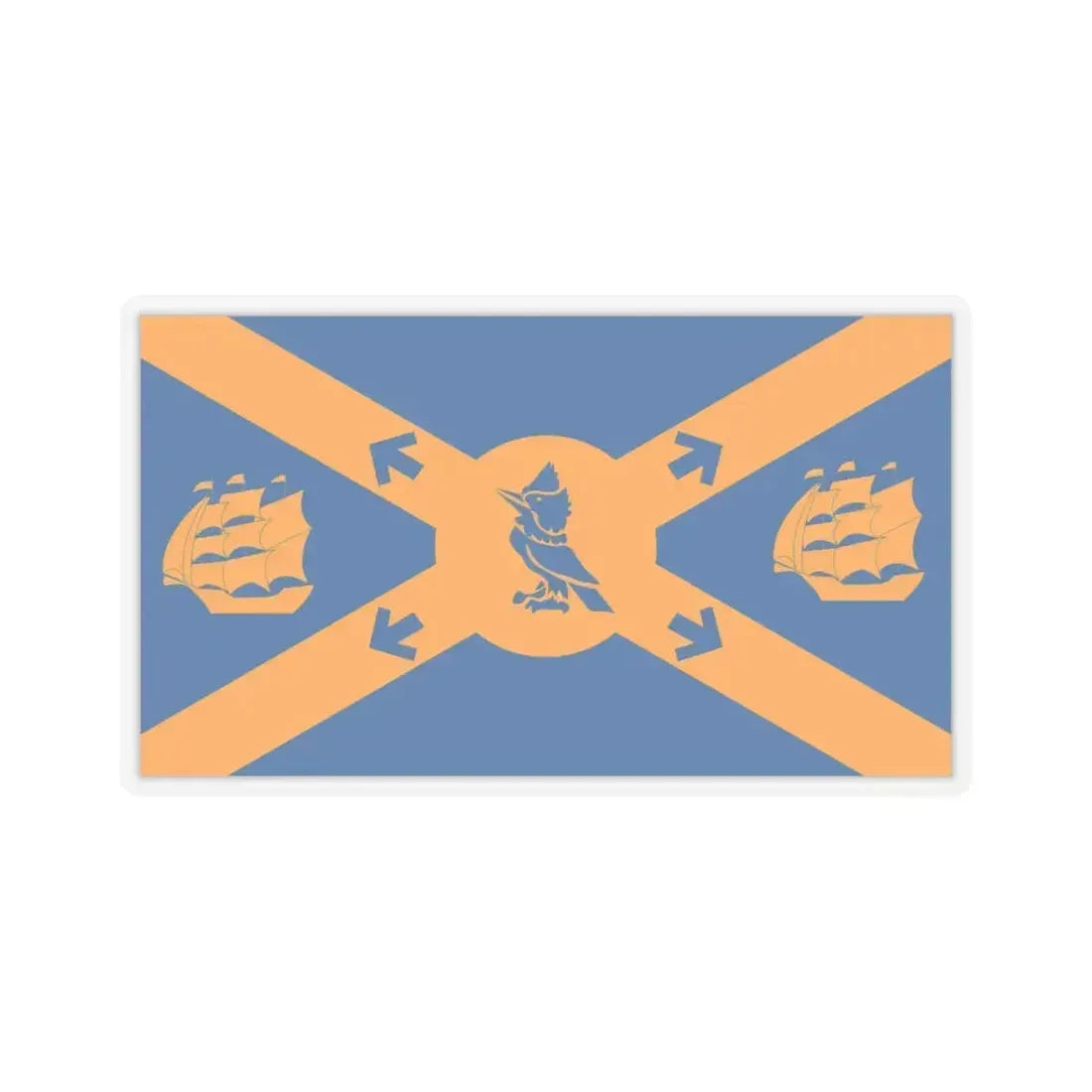 Flag of Halifax Canada - STICKER Vinyl Kiss-Cut Decal 6 Inch Transparent - The Sticker Space