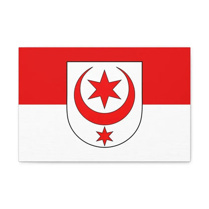Flag of Halle Saale Germany - Canvas Wall Art 18″ x 12″ 1.25" - The Sticker Space