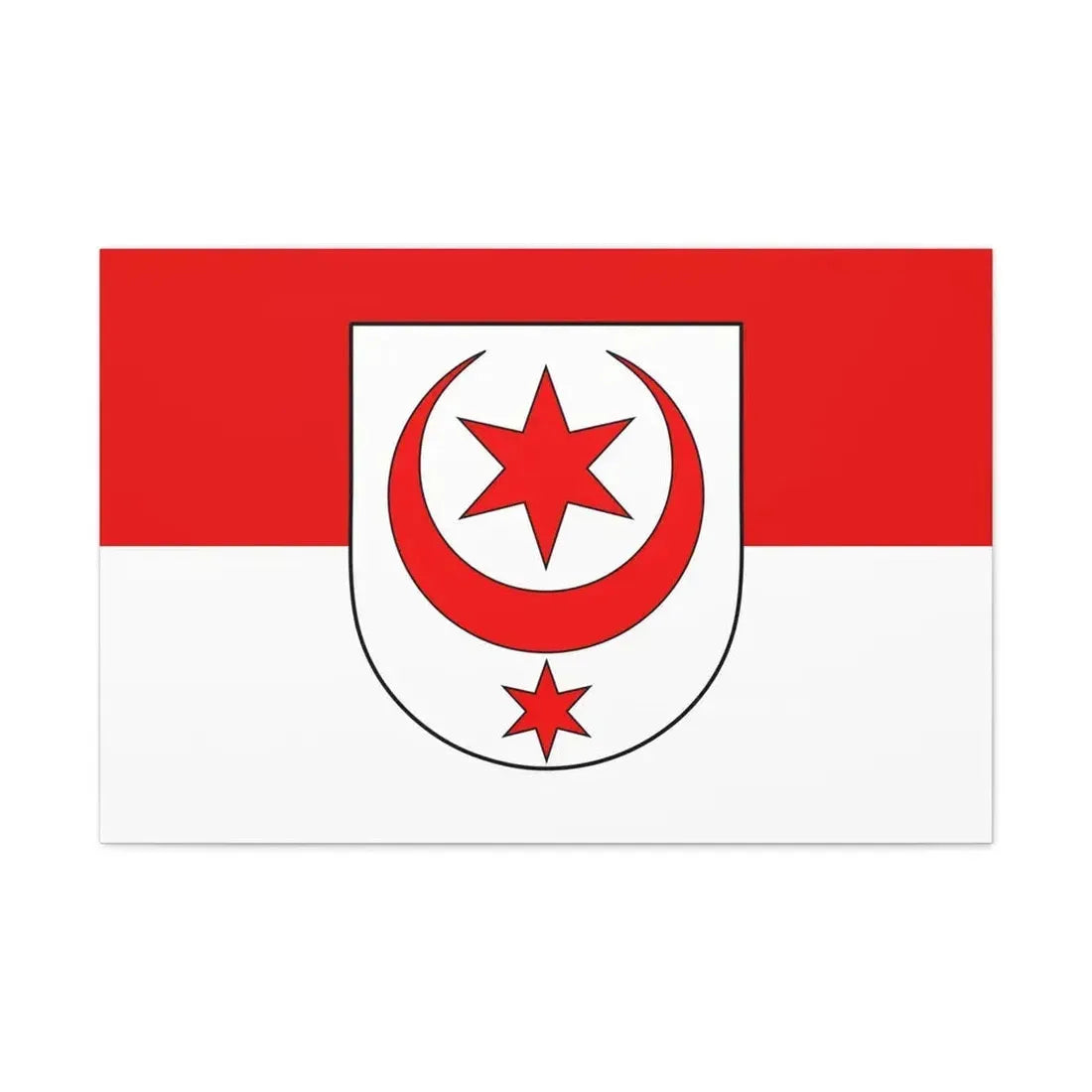 Flag of Halle Saale Germany - Canvas Wall Art 36" x 24" 1.25" - The Sticker Space