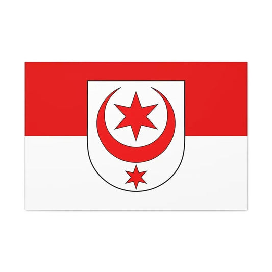 Flag of Halle Saale Germany - Canvas Wall Art 36" x 24" 1.25" - The Sticker Space