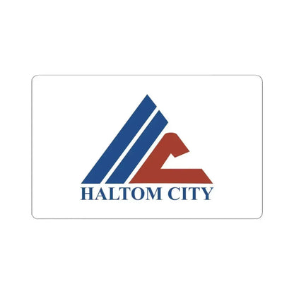 Flag of Haltom City Texas (United States) STICKER Vinyl Kiss-Cut Decal 4 Inch White - The Sticker Space