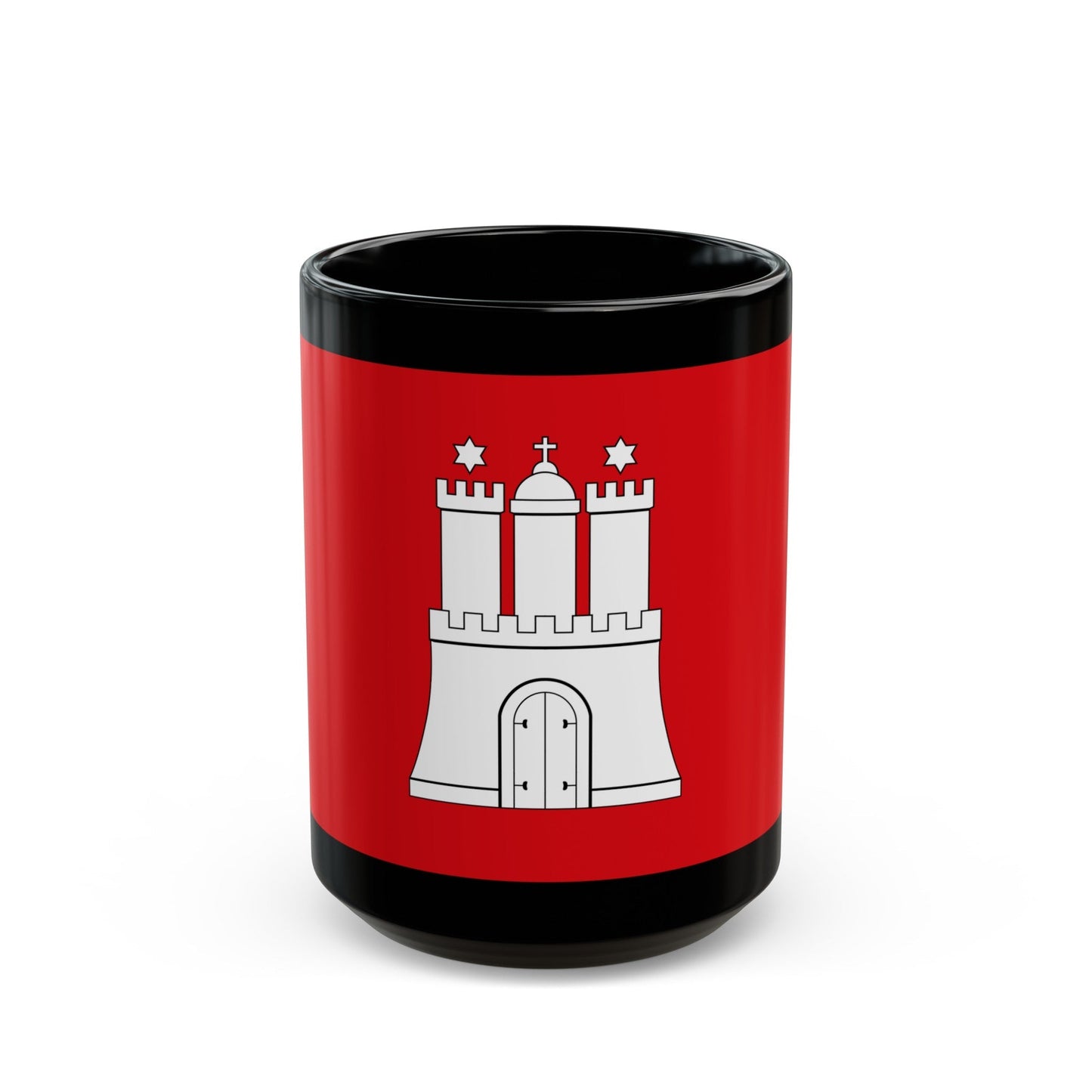 Flag of Hamburg Germany - Black Coffee Mug-15oz-The Sticker Space