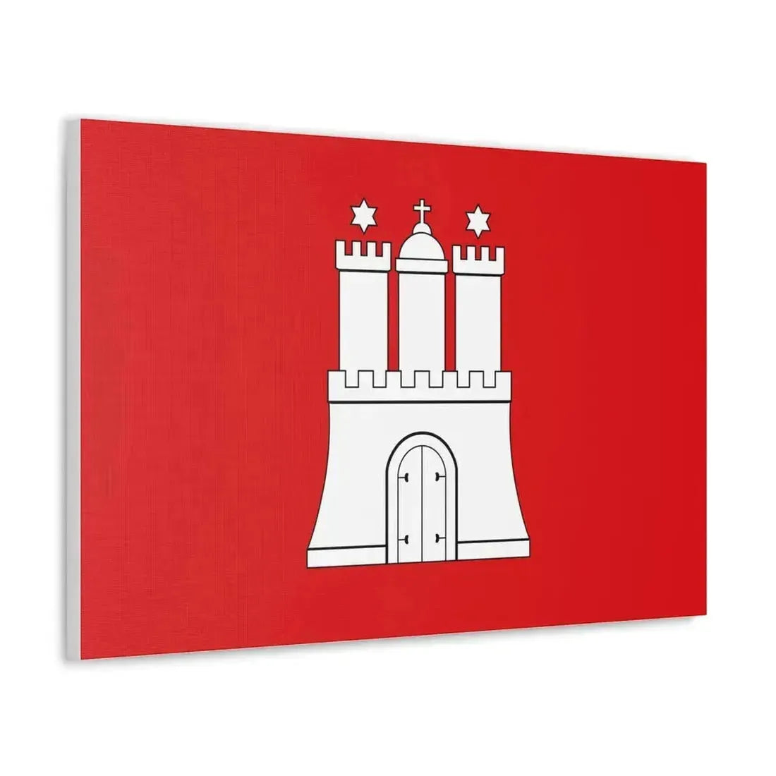 Flag of Hamburg Germany - Canvas Wall Art - The Sticker Space