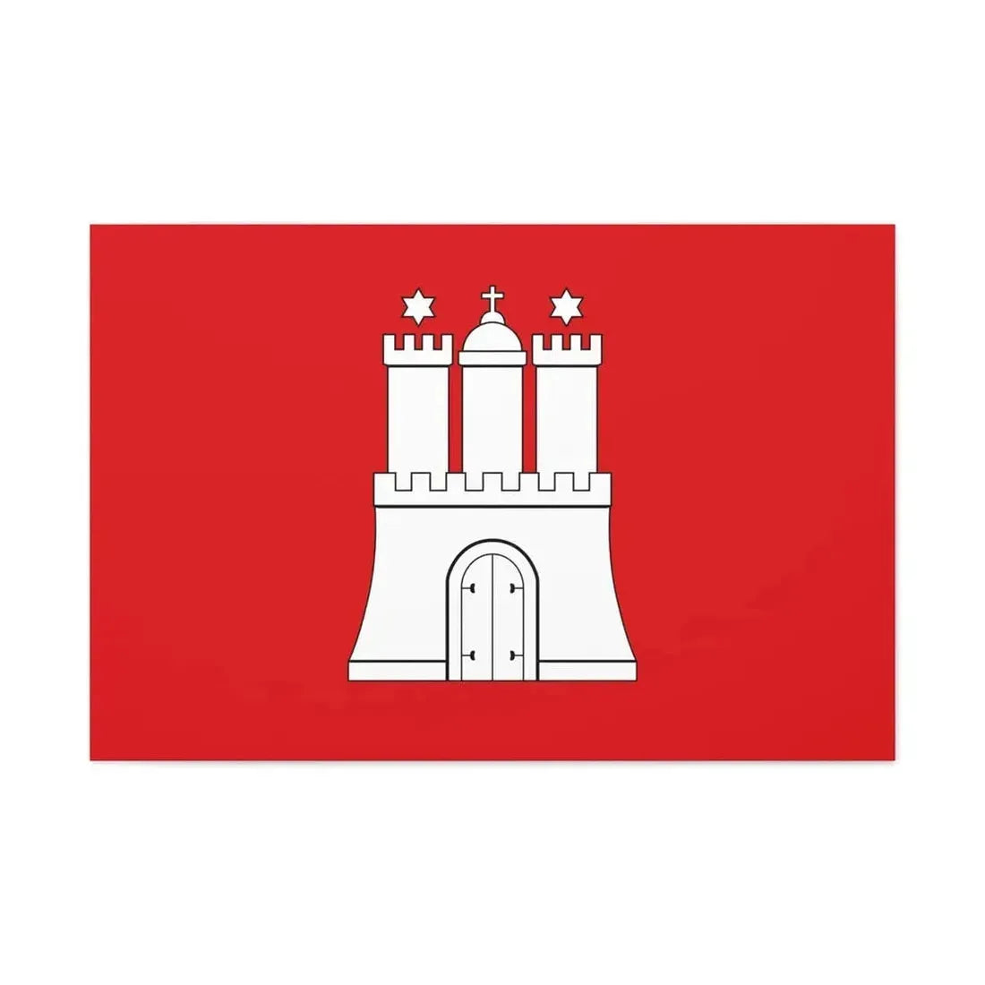 Flag of Hamburg Germany - Canvas Wall Art - The Sticker Space