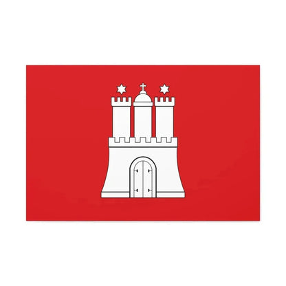 Flag of Hamburg Germany - Canvas Wall Art - The Sticker Space