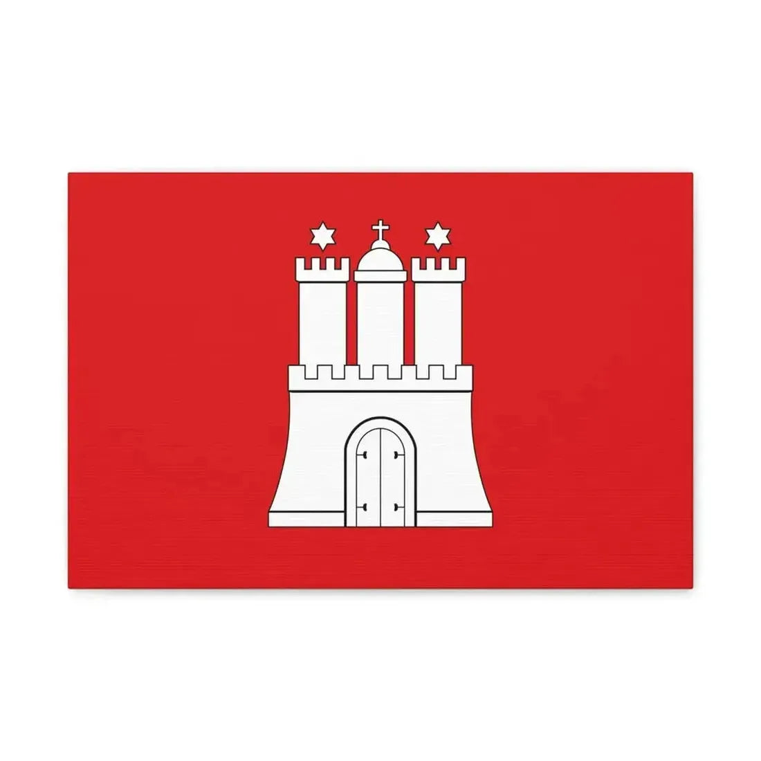 Flag of Hamburg Germany - Canvas Wall Art - The Sticker Space