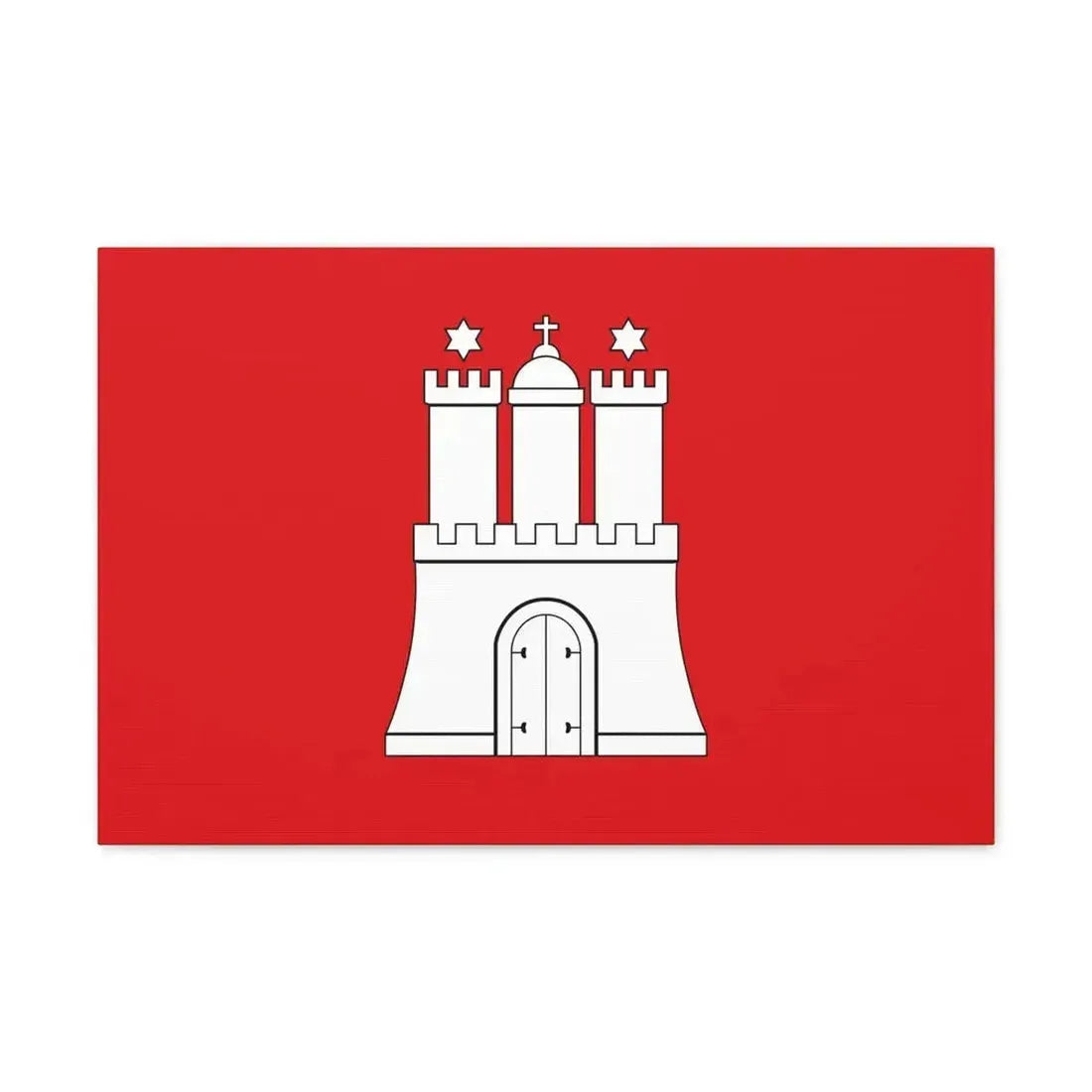 Flag of Hamburg Germany - Canvas Wall Art - The Sticker Space
