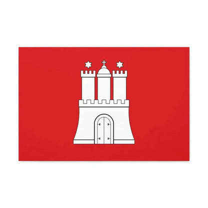 Flag of Hamburg Germany - Canvas Wall Art - The Sticker Space