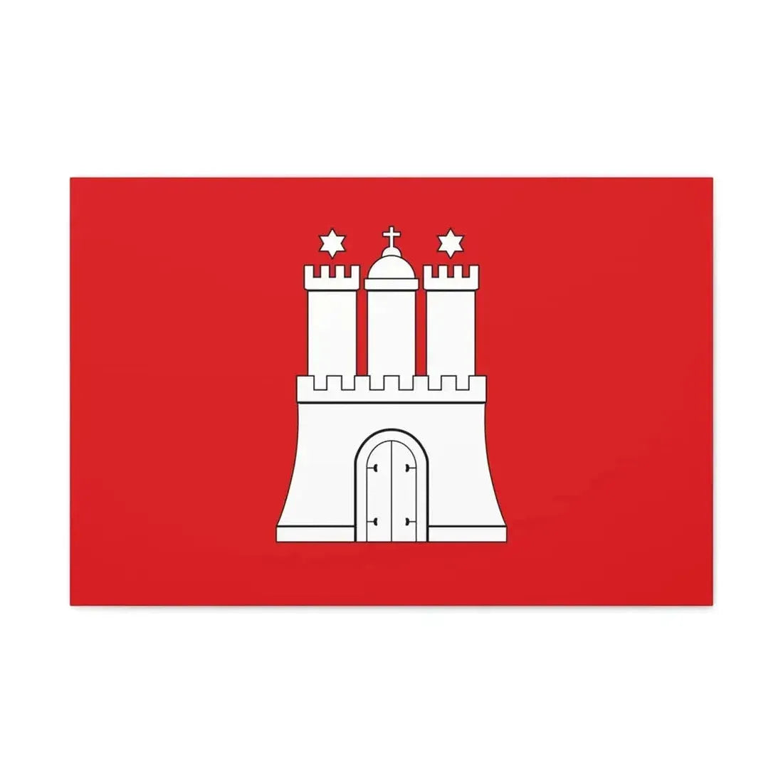 Flag of Hamburg Germany - Canvas Wall Art - The Sticker Space