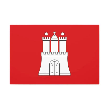 Flag of Hamburg Germany - Canvas Wall Art - The Sticker Space