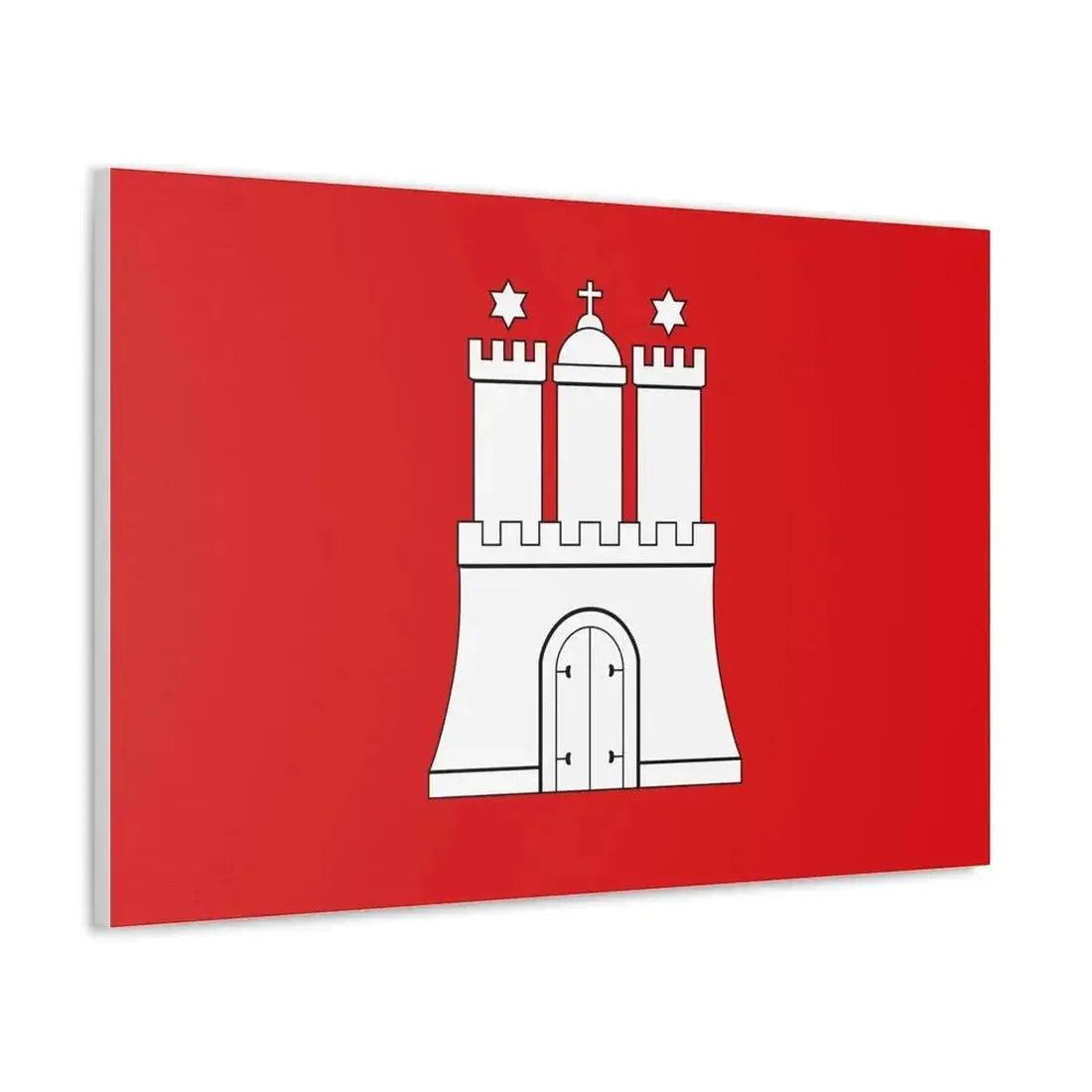 Flag of Hamburg Germany - Canvas Wall Art - The Sticker Space