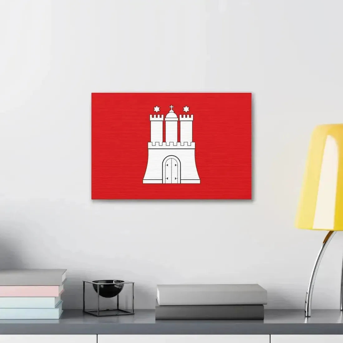 Flag of Hamburg Germany - Canvas Wall Art - The Sticker Space