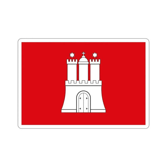 Flag of Hamburg Germany STICKER Vinyl Die-Cut Decal 6 Inch - The Sticker Space
