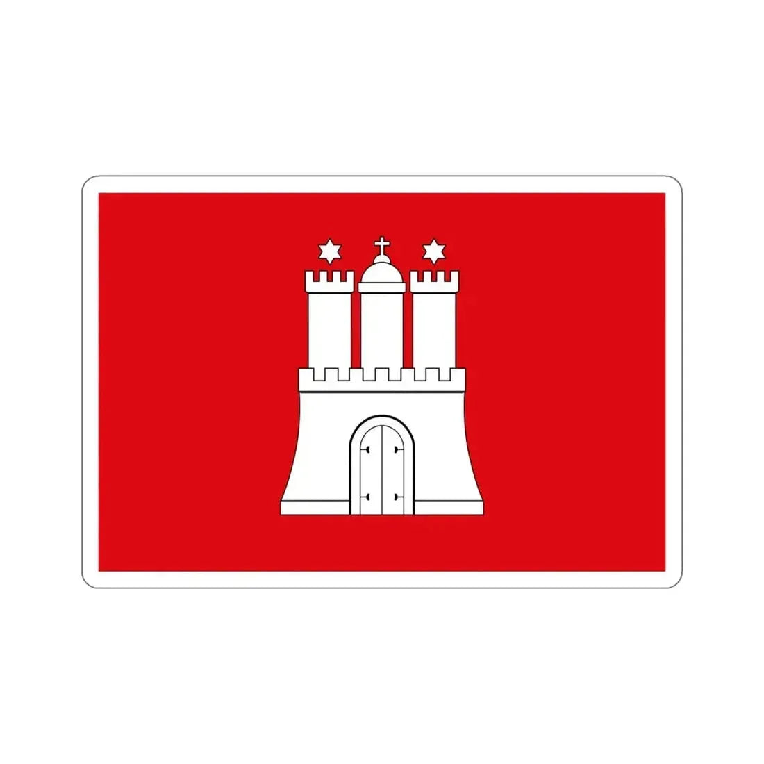 Flag of Hamburg Germany STICKER Vinyl Die-Cut Decal - The Sticker Space