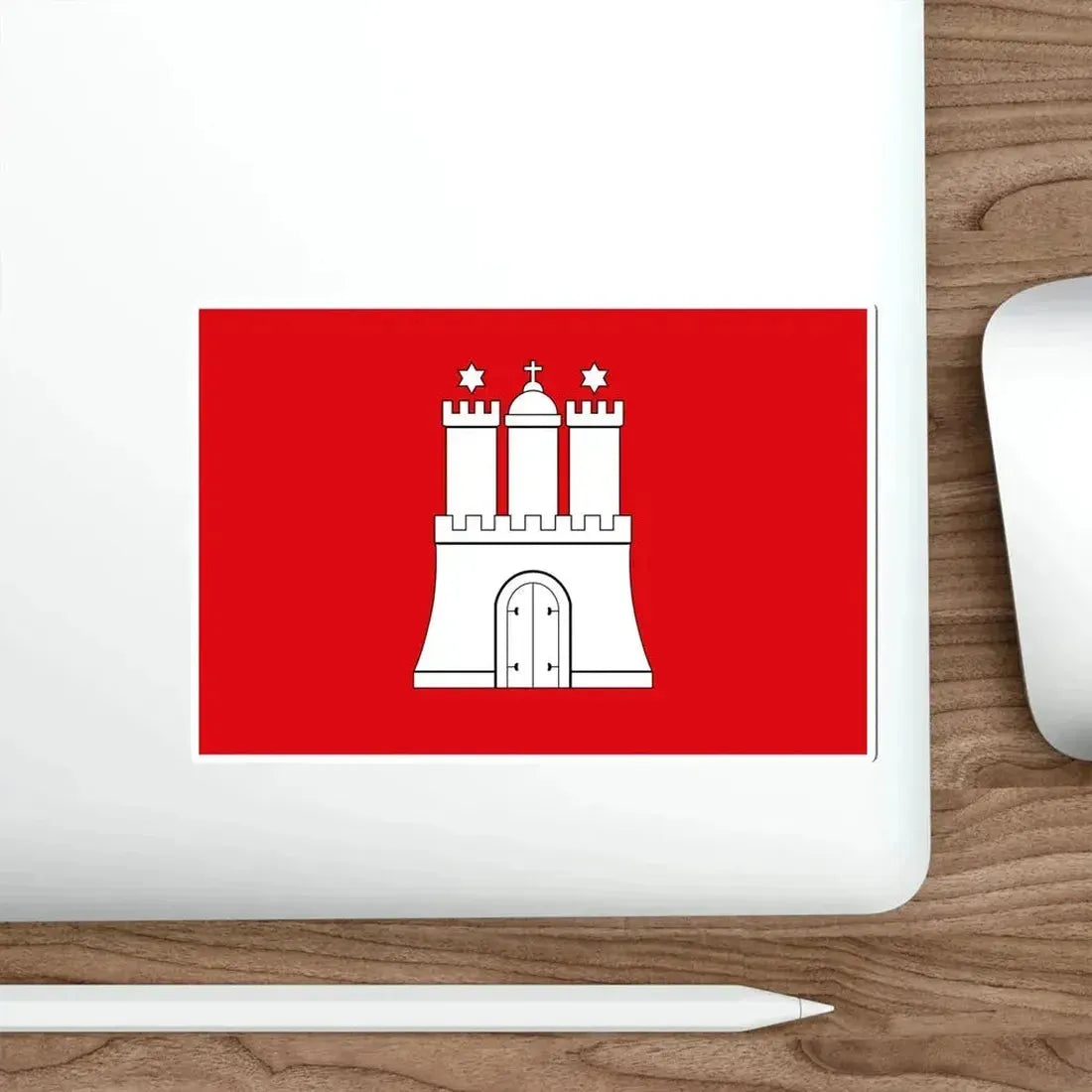Flag of Hamburg Germany STICKER Vinyl Die-Cut Decal - The Sticker Space