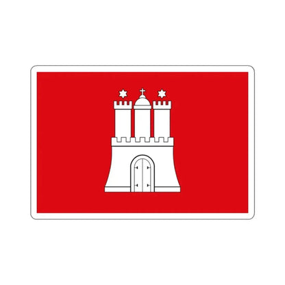Flag of Hamburg Germany - STICKER Vinyl Kiss-Cut Decal 2 Inch White - The Sticker Space