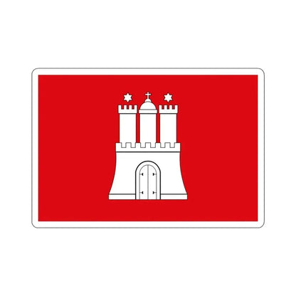 Flag of Hamburg Germany - STICKER Vinyl Kiss-Cut Decal 3 Inch White - The Sticker Space