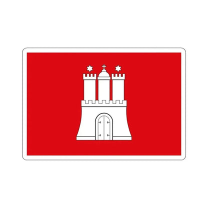 Flag of Hamburg Germany - STICKER Vinyl Kiss-Cut Decal 6 Inch White - The Sticker Space