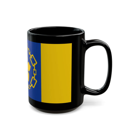 Flag of Hamilton Canada - Black Coffee Mug-The Sticker Space