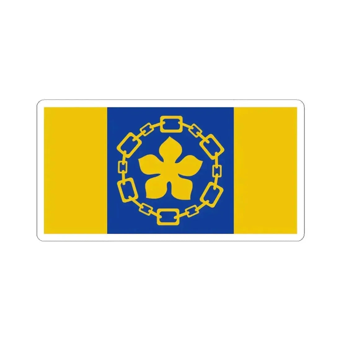 Flag of Hamilton Canada - STICKER Vinyl Kiss-Cut Decal 4 Inch White - The Sticker Space