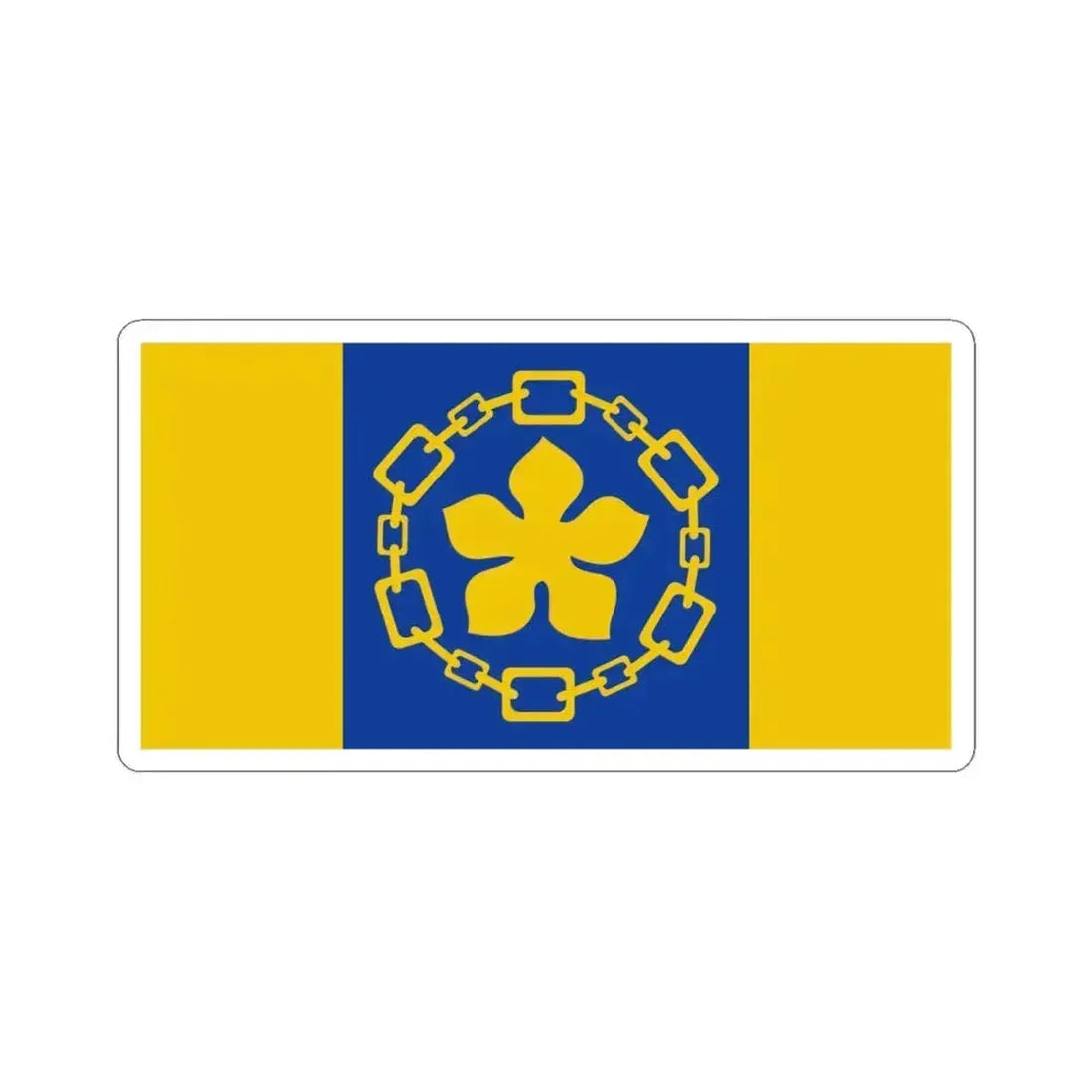 Flag of Hamilton Canada - STICKER Vinyl Kiss-Cut Decal 6 Inch White - The Sticker Space