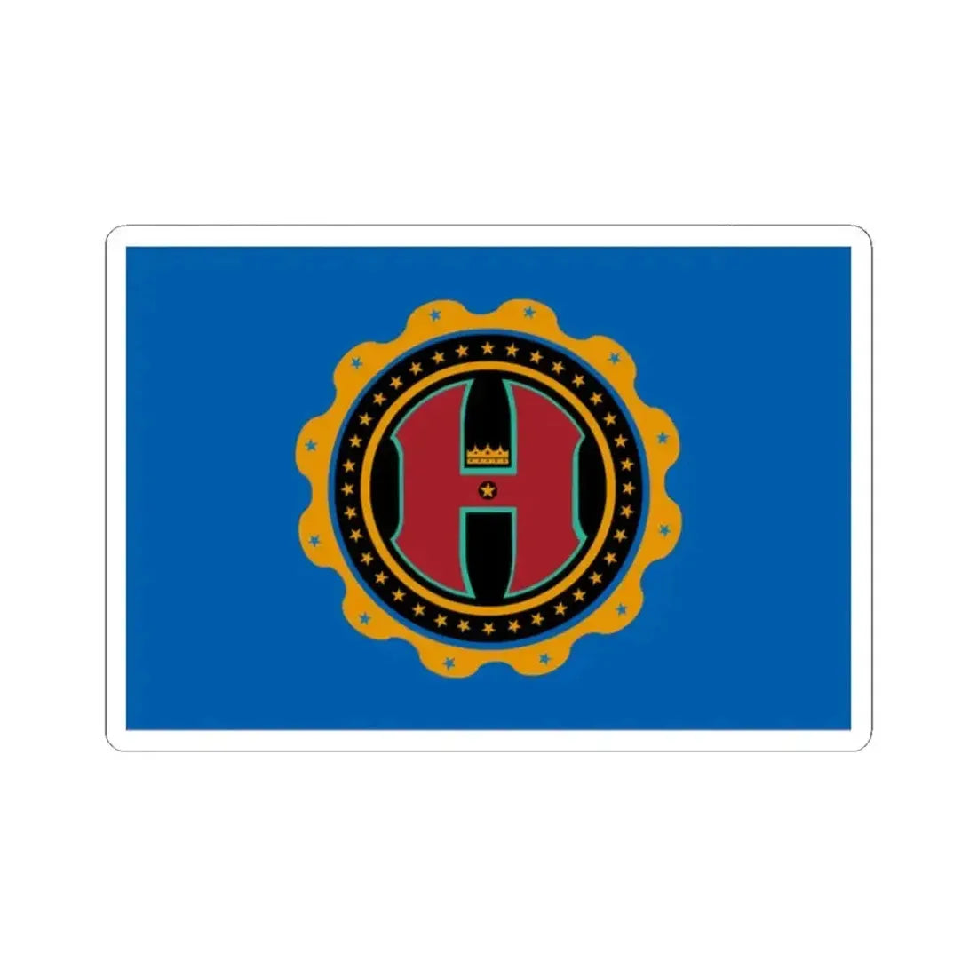Flag of Hamilton County Ohio (United States) STICKER Vinyl Kiss-Cut Decal 2 Inch White - The Sticker Space