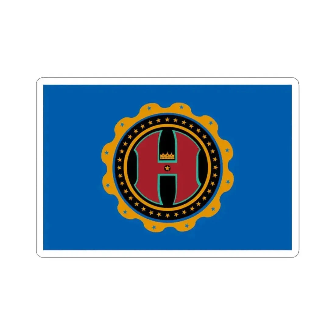 Flag of Hamilton County Ohio (United States) STICKER Vinyl Kiss-Cut Decal 3 Inch White - The Sticker Space