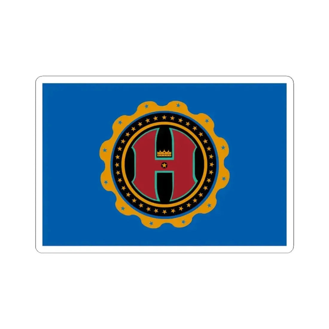 Flag of Hamilton County Ohio (United States) STICKER Vinyl Kiss-Cut Decal 4 Inch White - The Sticker Space