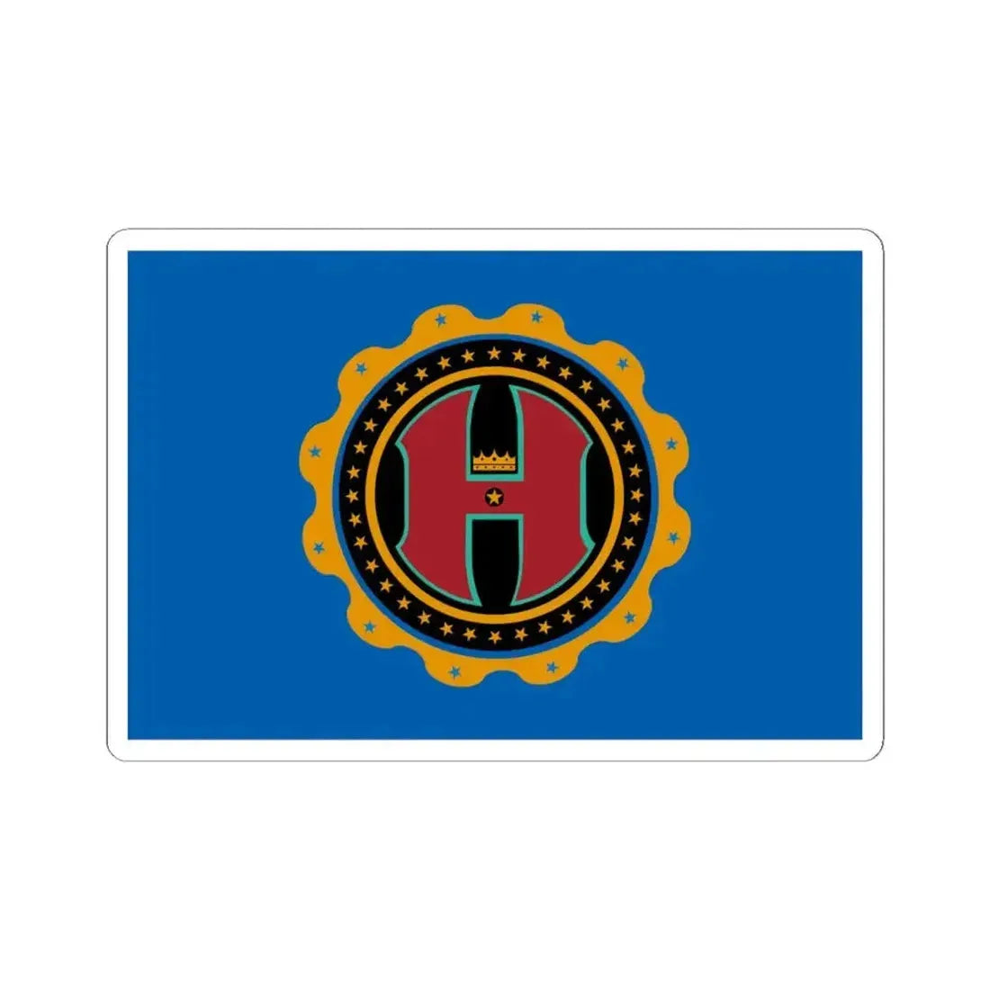 Flag of Hamilton County Ohio (United States) STICKER Vinyl Kiss-Cut Decal 6 Inch White - The Sticker Space