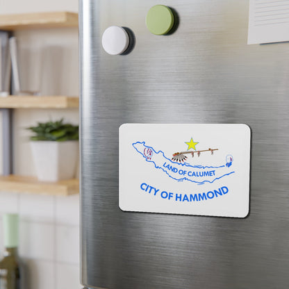 Flag of Hammond IN - Die-Cut Magnet-The Sticker Space