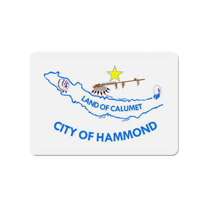 Flag of Hammond IN - Die-Cut Magnet-3" x 3"-The Sticker Space