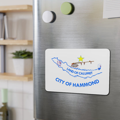 Flag of Hammond IN - Die-Cut Magnet-The Sticker Space