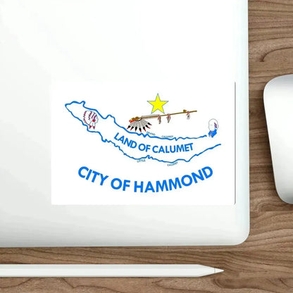 Flag of Hammond IN USA STICKER Vinyl Die-Cut Decal - The Sticker Space