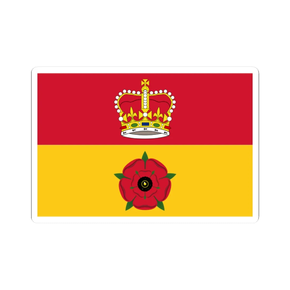 Flag of Hampshire (England) STICKER Vinyl Kiss-Cut Decal 2 Inch White - The Sticker Space