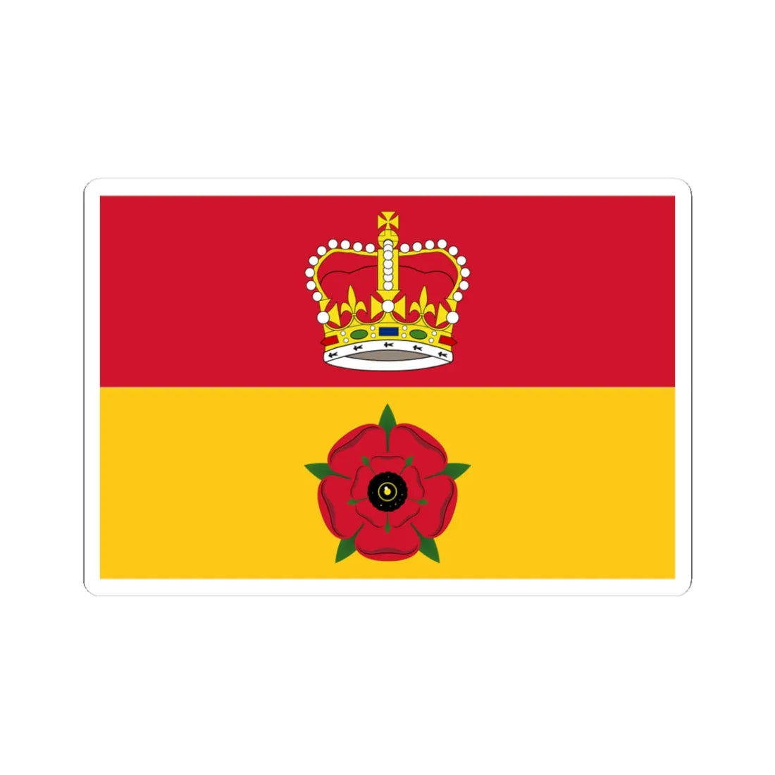 Flag of Hampshire (England) STICKER Vinyl Kiss-Cut Decal 3 Inch White - The Sticker Space