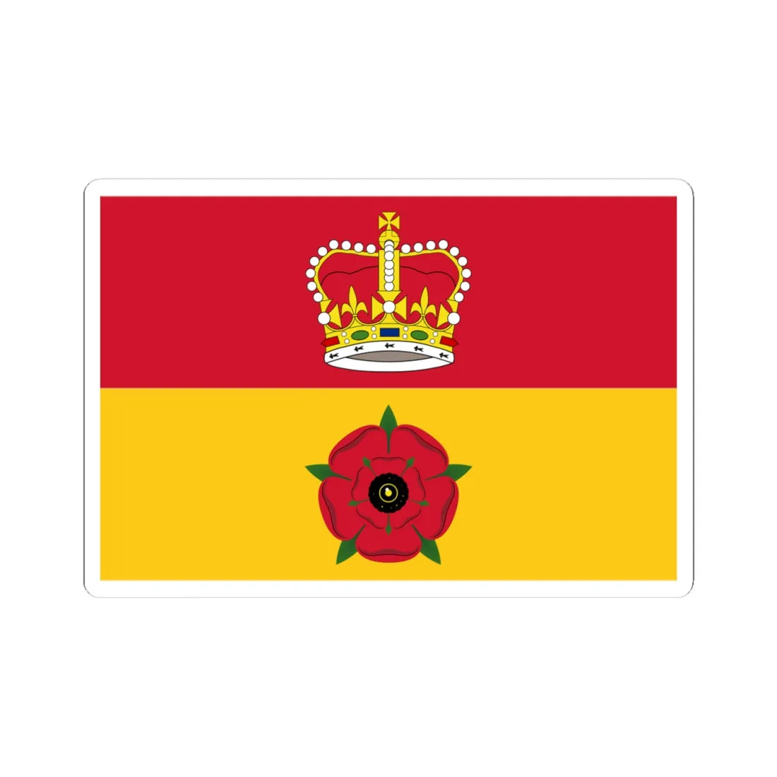 Flag of Hampshire (England) STICKER Vinyl Kiss-Cut Decal 4 Inch White - The Sticker Space