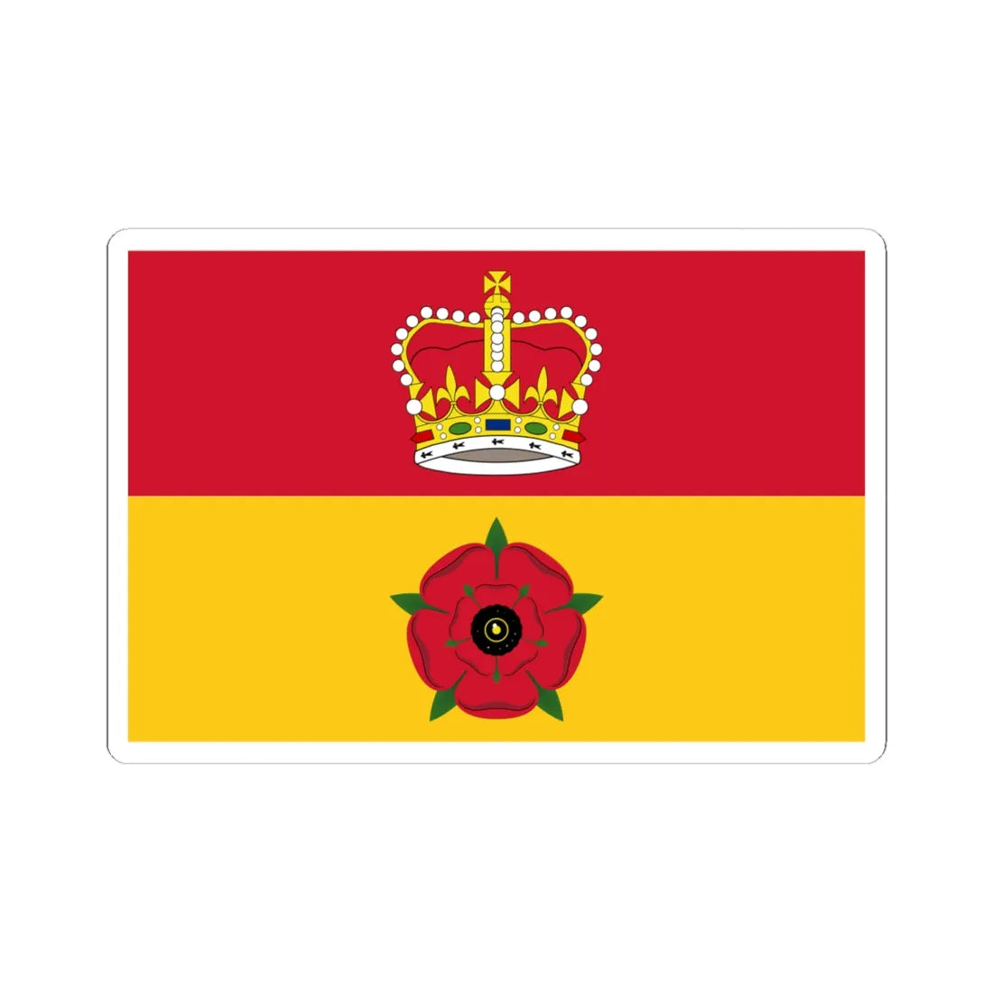 Flag of Hampshire (England) STICKER Vinyl Kiss-Cut Decal 6 Inch White - The Sticker Space