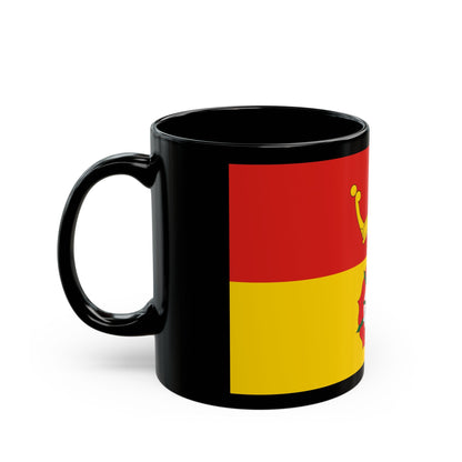 Flag of Hampshire UK - Black Coffee Mug-The Sticker Space