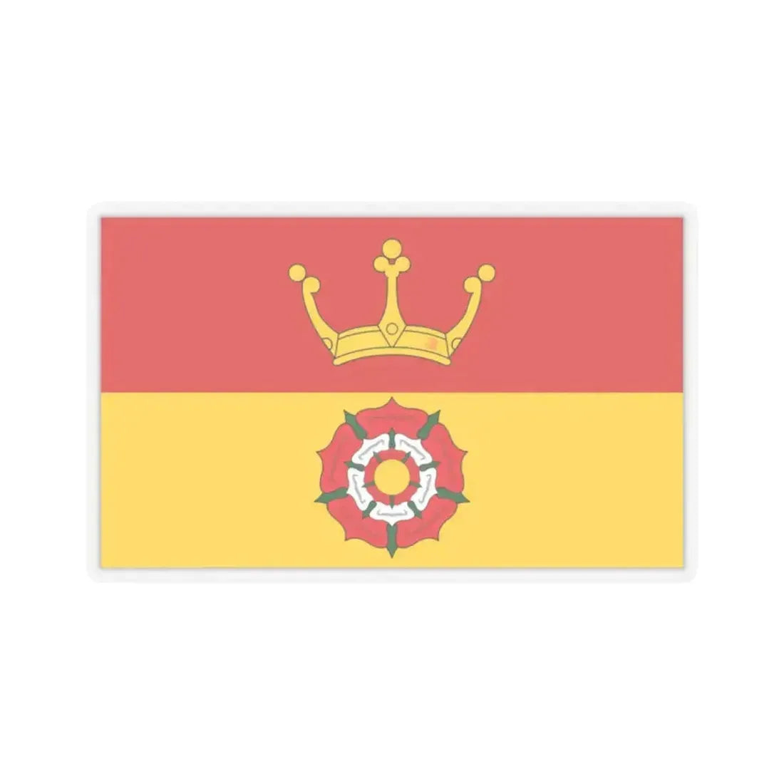 Flag of Hampshire UK - STICKER Vinyl Kiss-Cut Decal 2 Inch Transparent - The Sticker Space