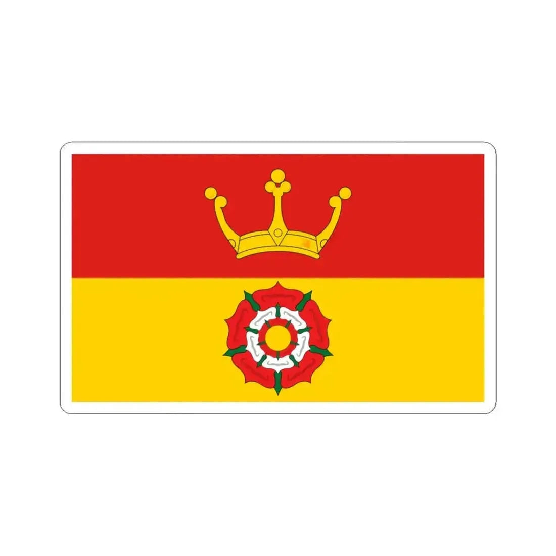 Flag of Hampshire UK - STICKER Vinyl Kiss-Cut Decal 3 Inch White - The Sticker Space