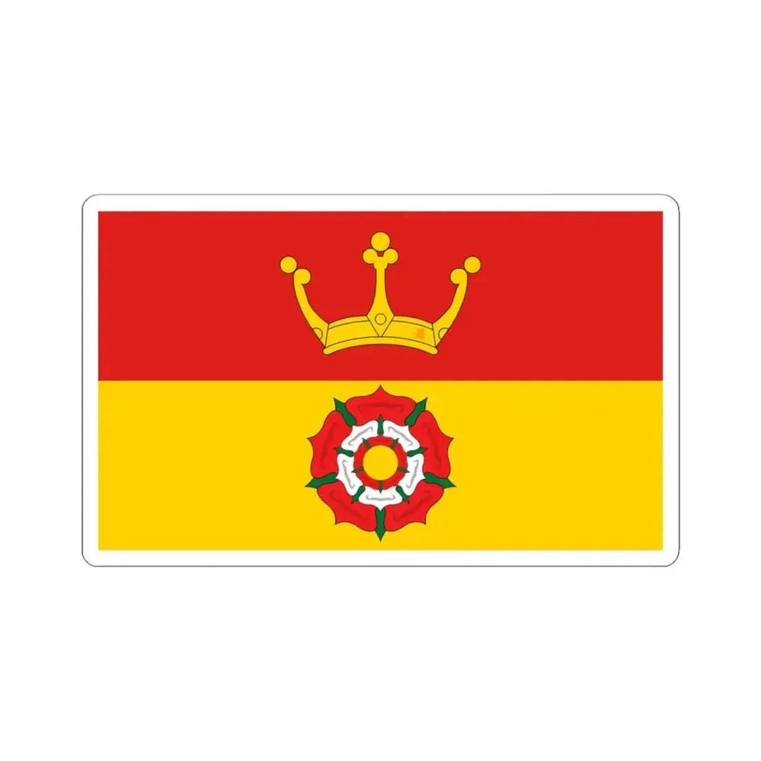 Flag of Hampshire UK - STICKER Vinyl Kiss-Cut Decal 4 Inch White - The Sticker Space