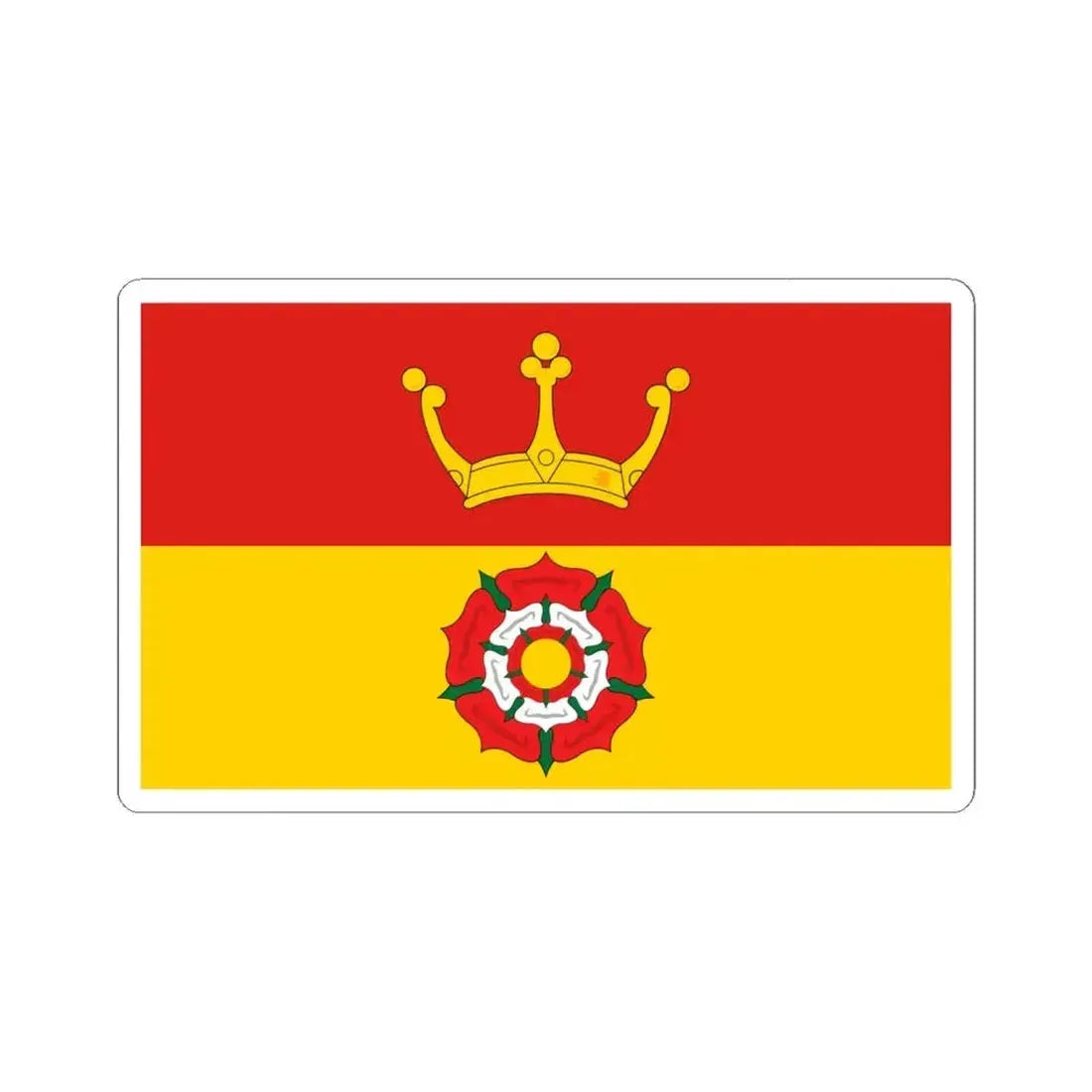 Flag of Hampshire UK - STICKER Vinyl Kiss-Cut Decal 6 Inch White - The Sticker Space