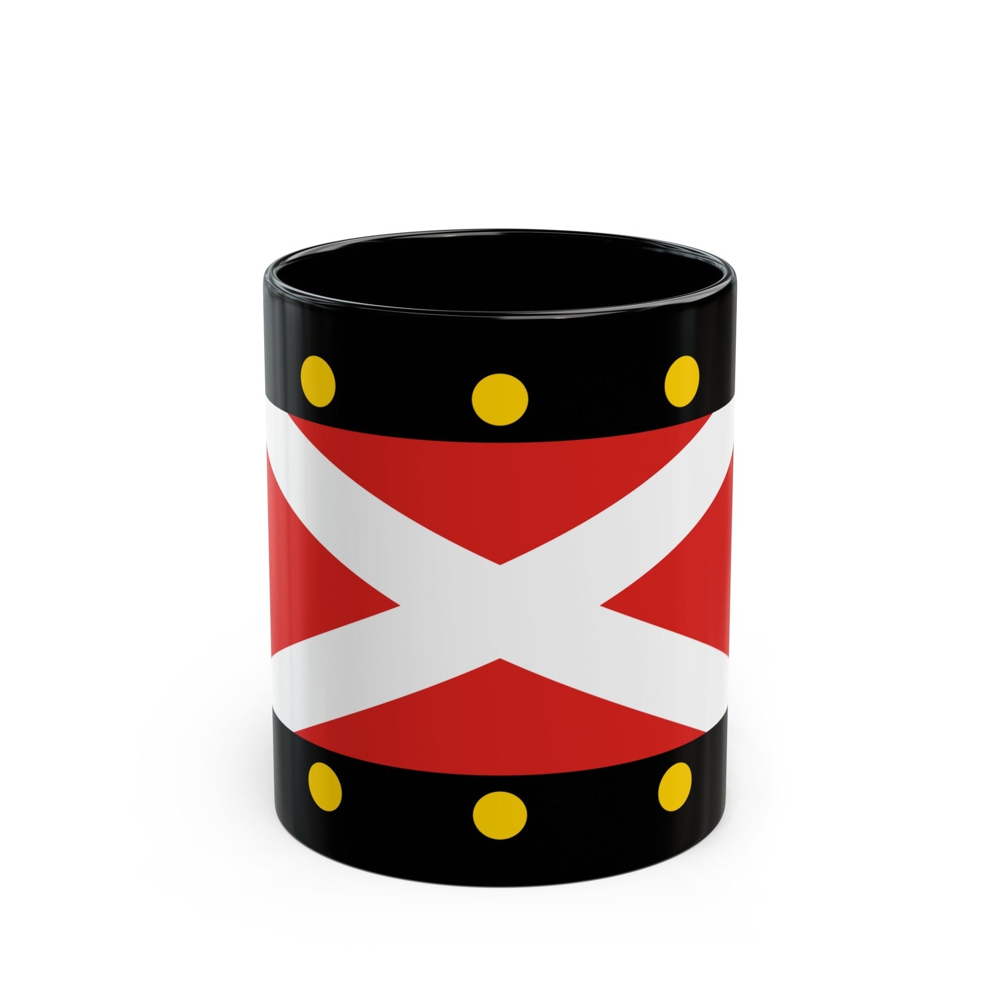 Flag of Hampton Poyle UK - Black Coffee Mug-11oz-The Sticker Space