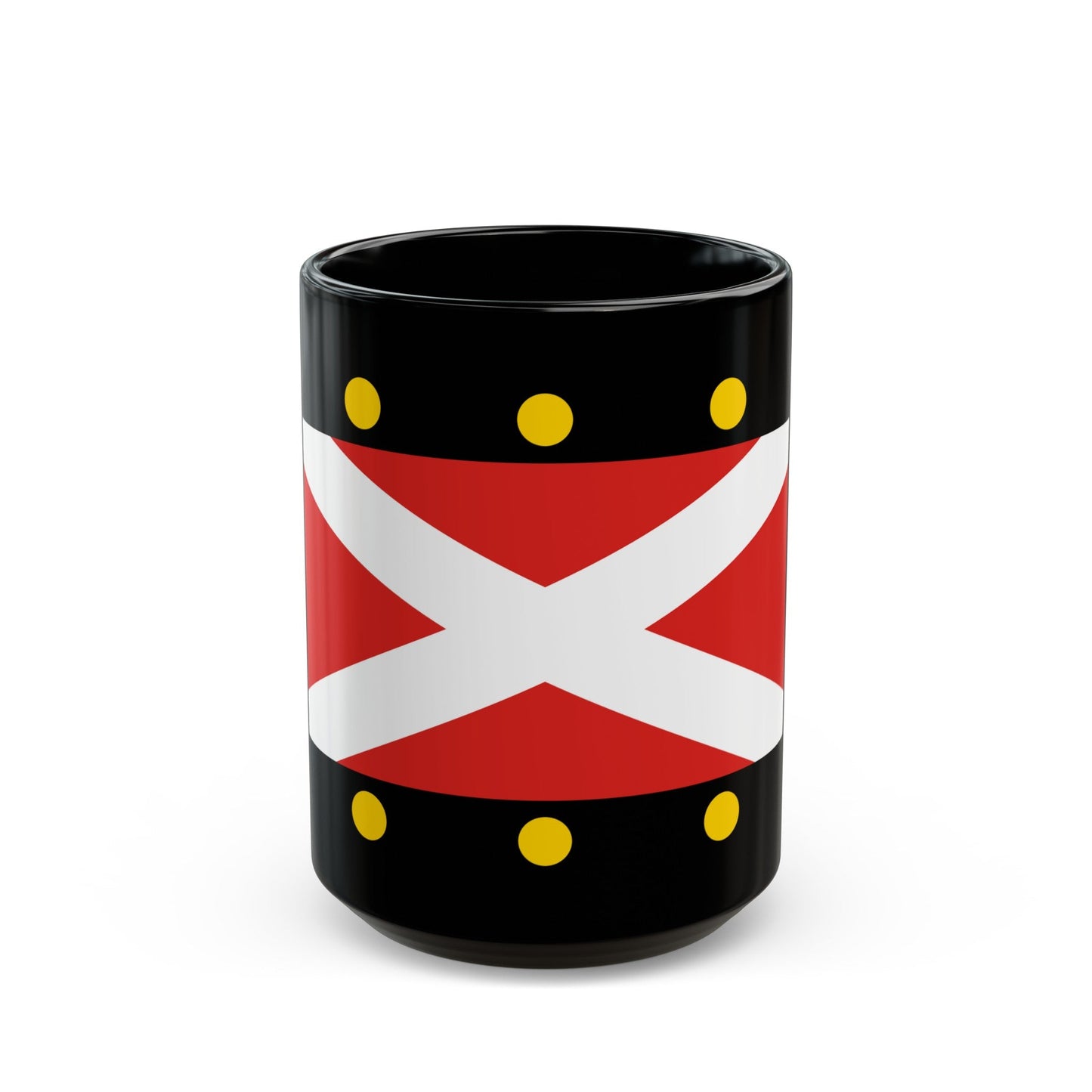 Flag of Hampton Poyle UK - Black Coffee Mug-15oz-The Sticker Space