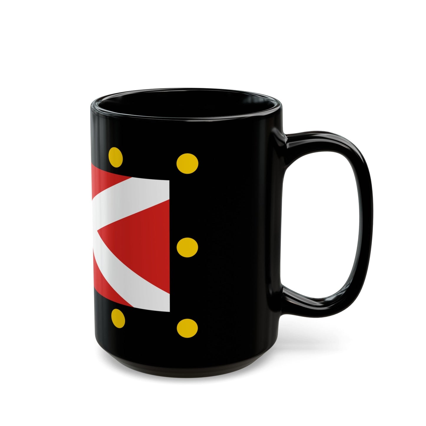 Flag of Hampton Poyle UK - Black Coffee Mug-The Sticker Space