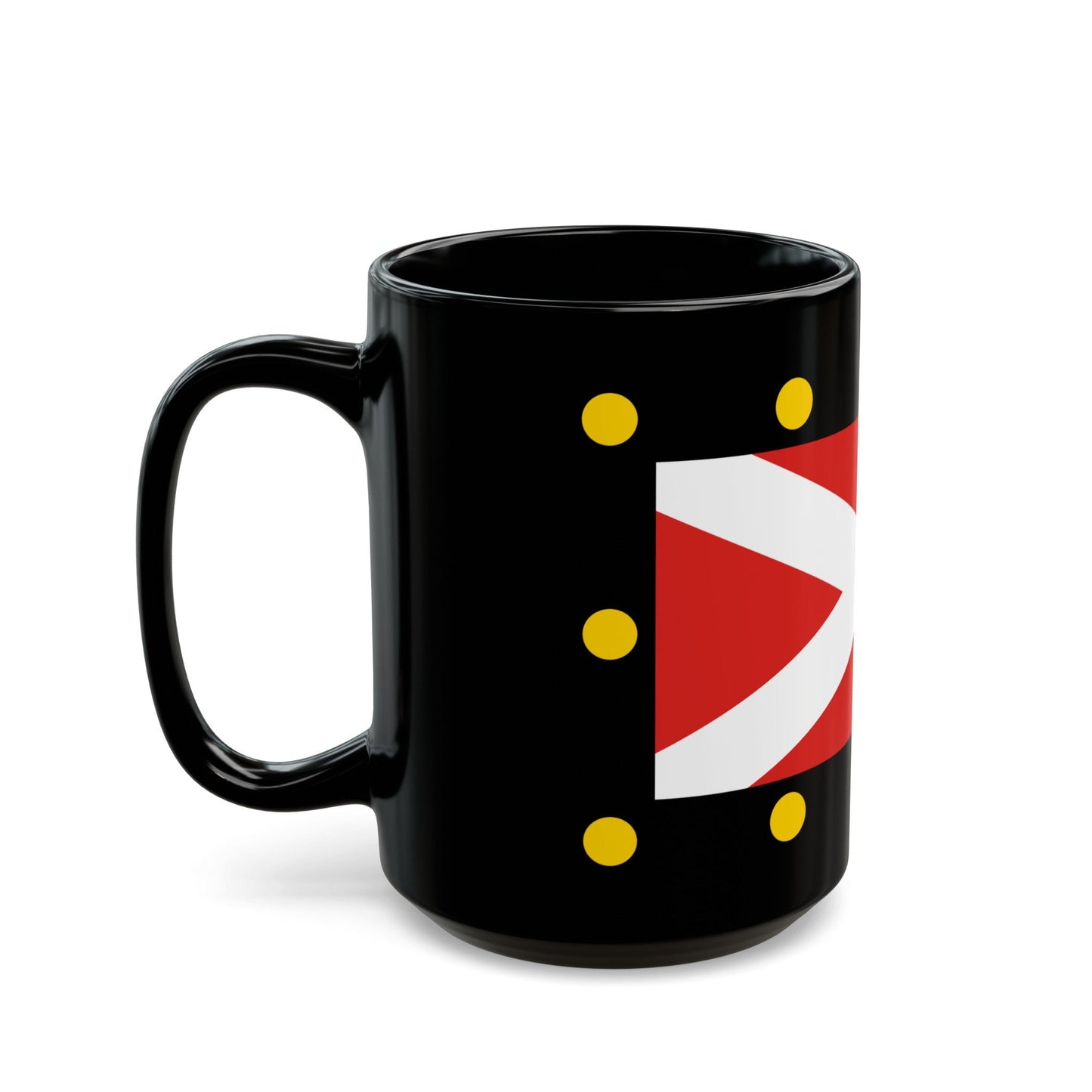 Flag of Hampton Poyle UK - Black Coffee Mug-The Sticker Space