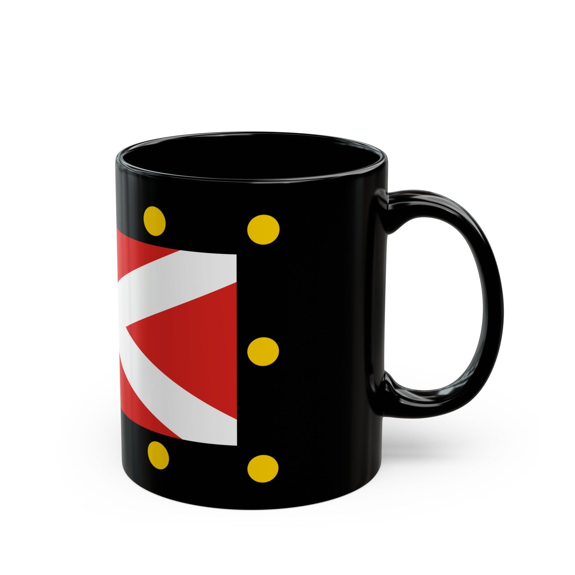 Flag of Hampton Poyle UK - Black Coffee Mug-The Sticker Space