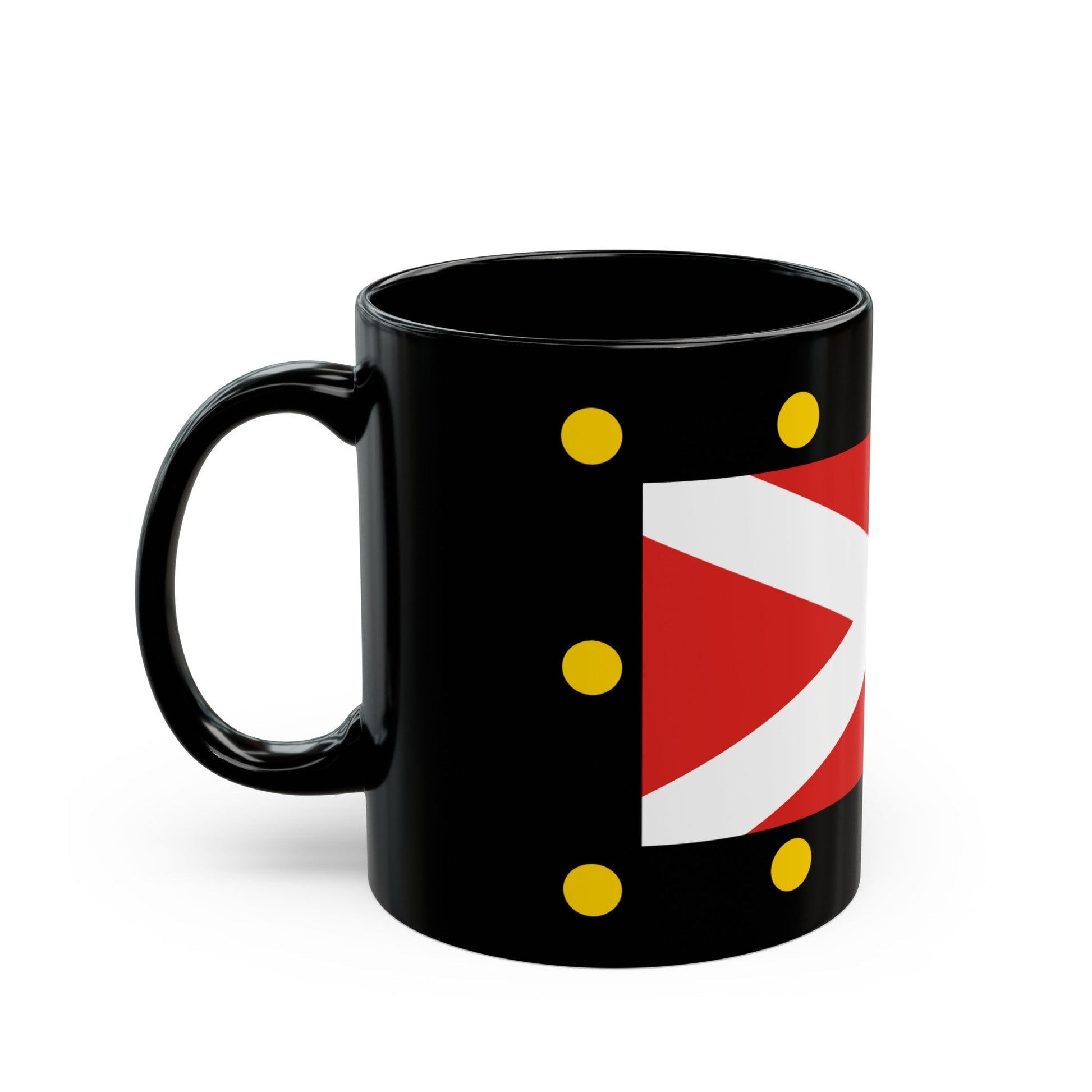 Flag of Hampton Poyle UK - Black Coffee Mug-The Sticker Space