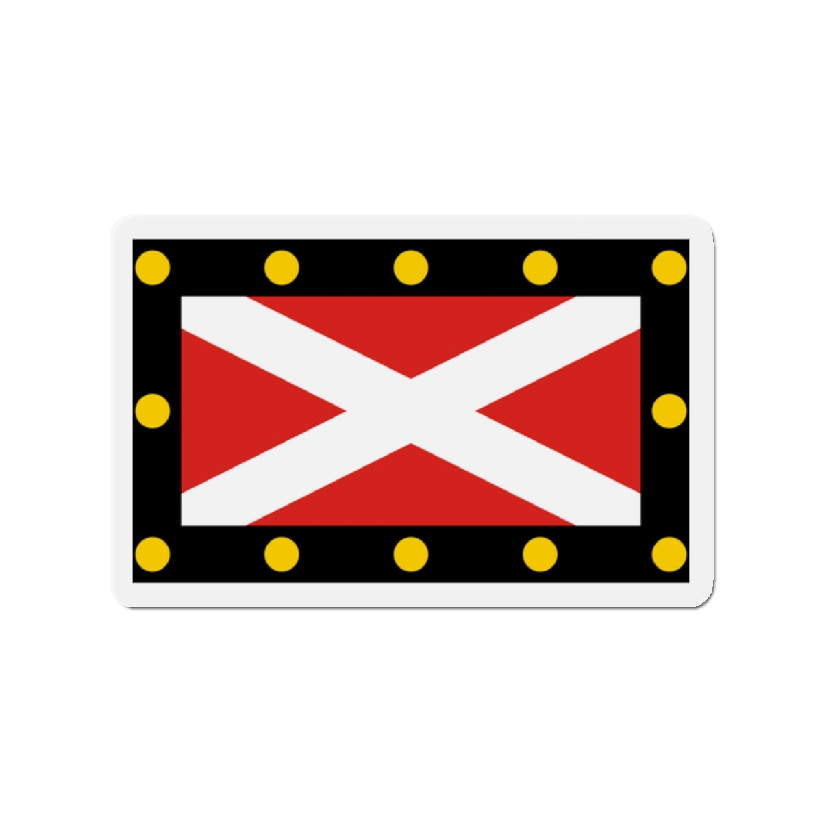 Flag of Hampton Poyle UK - Die-Cut Magnet-2" x 2"-The Sticker Space