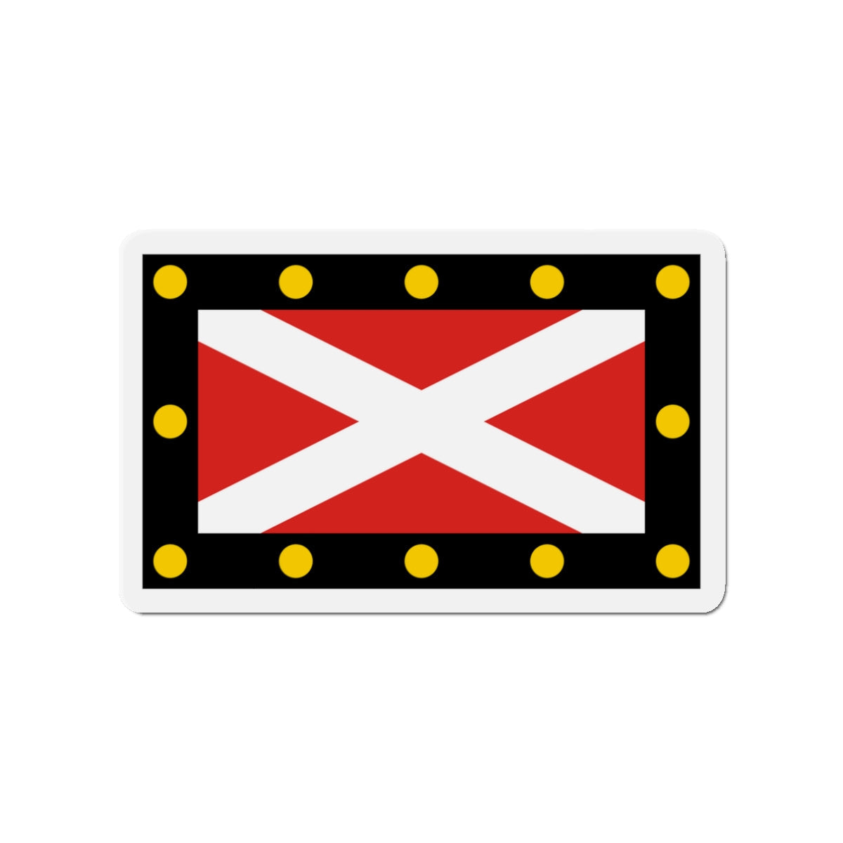 Flag of Hampton Poyle UK - Die-Cut Magnet-3" x 3"-The Sticker Space